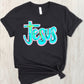 Jesus teal-DTF