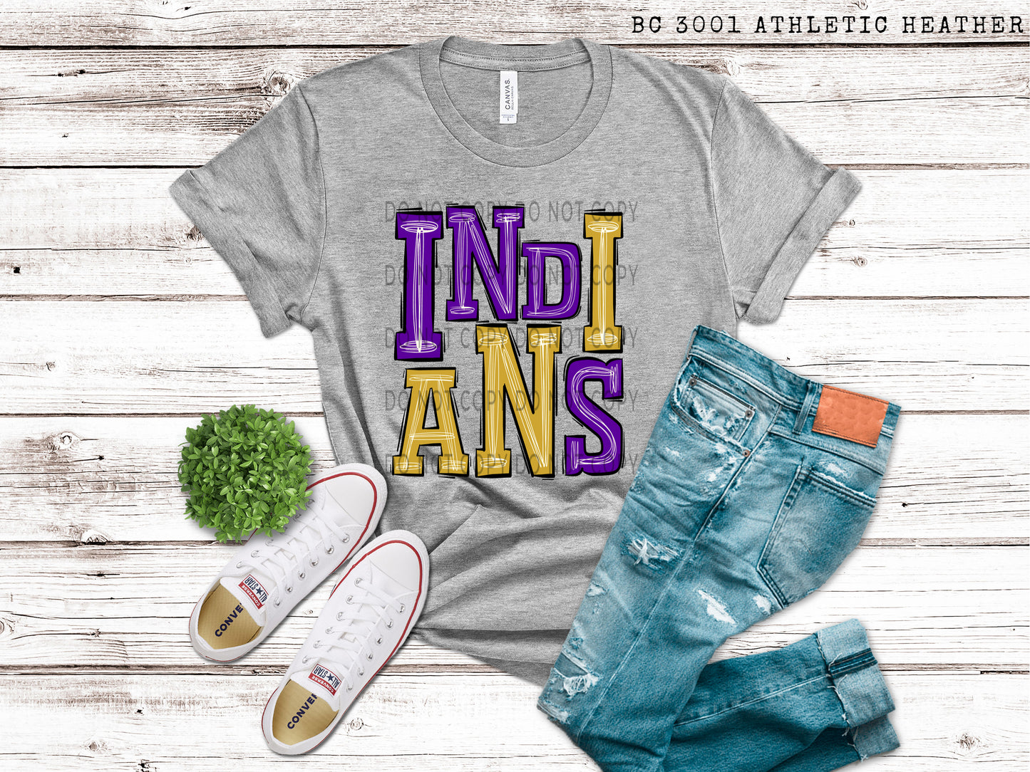 Indians Purple and Gold - DTF