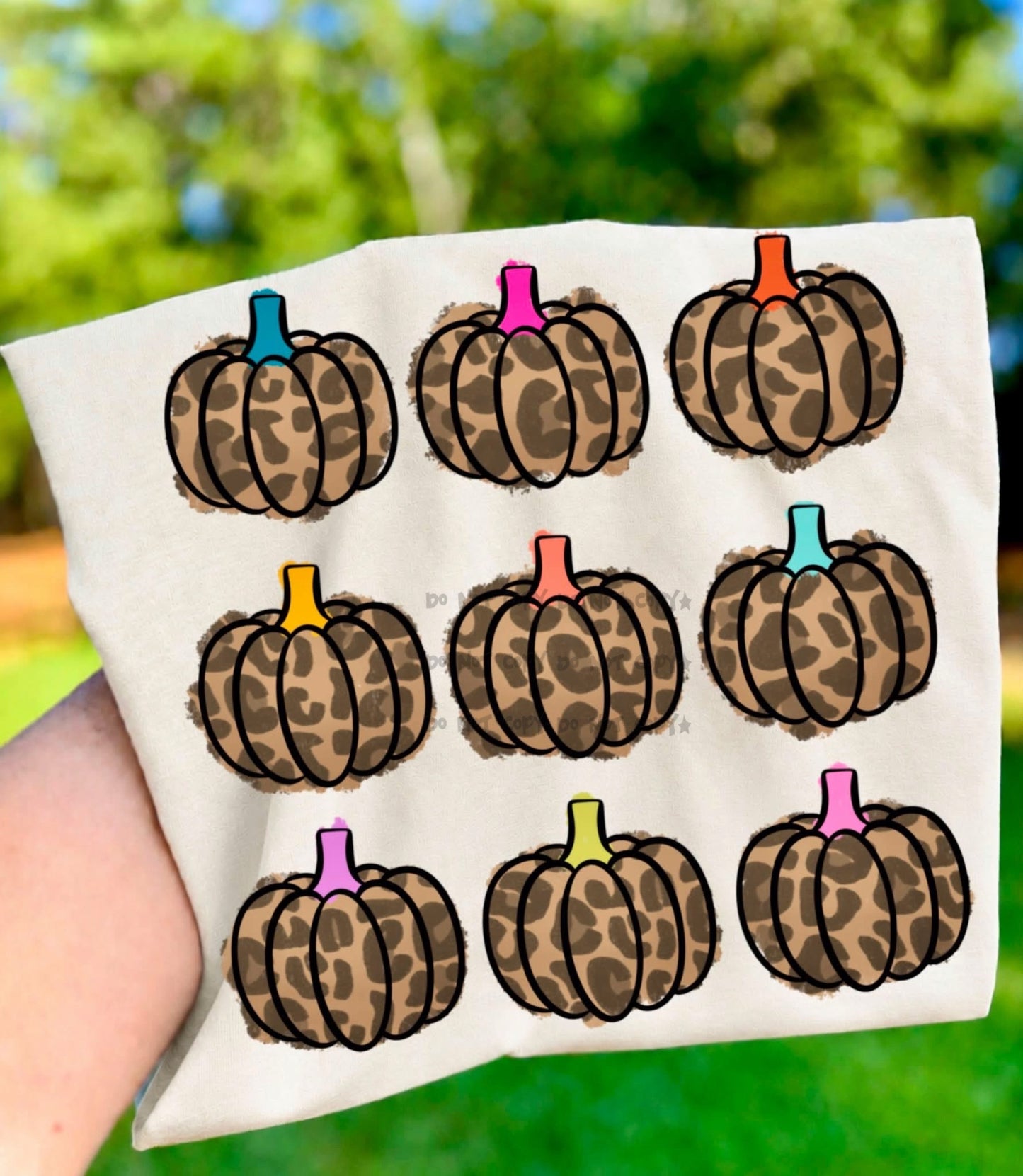 Leopard grid pumpkins- DTF&UV