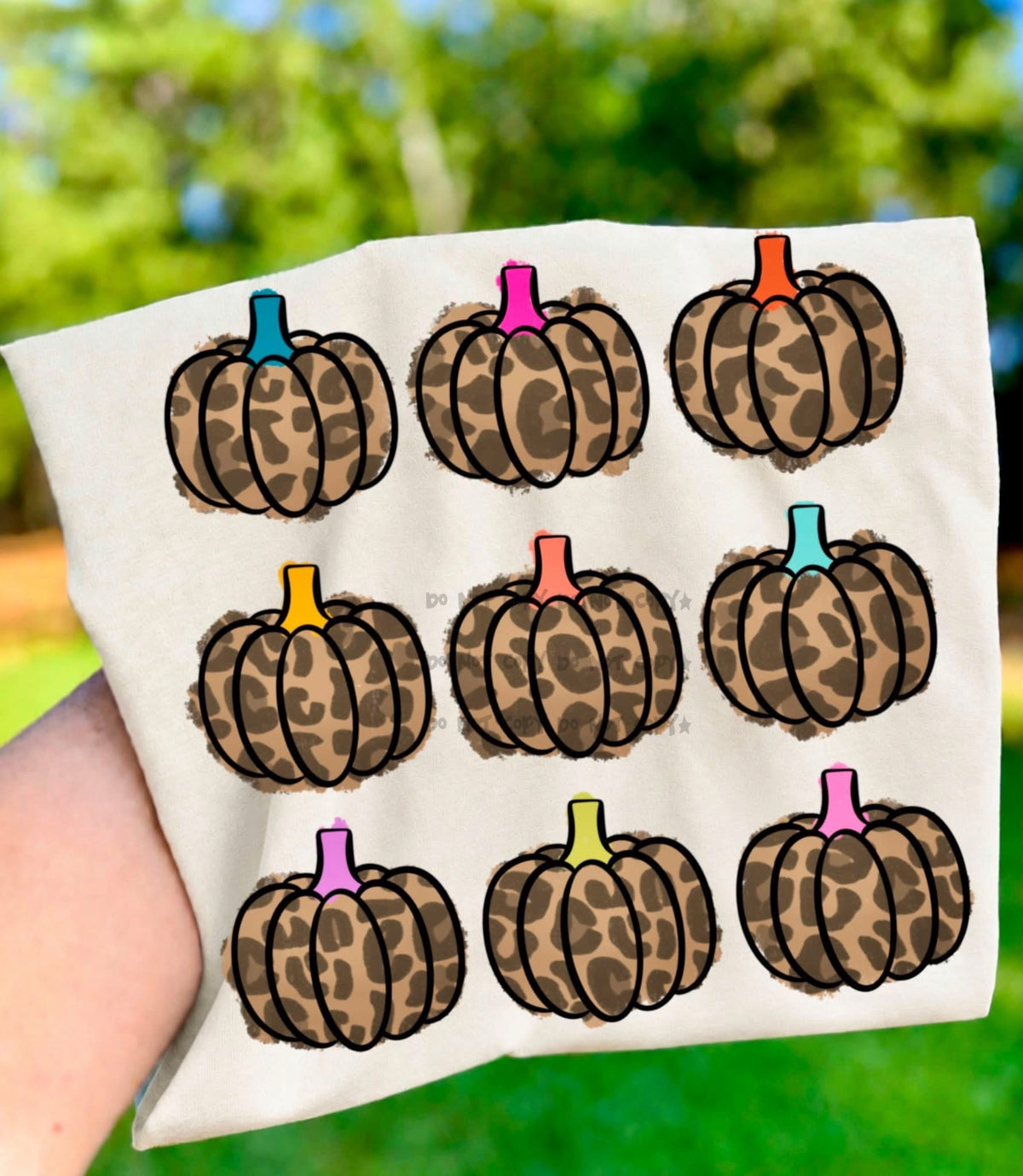 Leopard grid pumpkins- DTF&UV