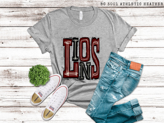 Lions Maroon and Black - DTF