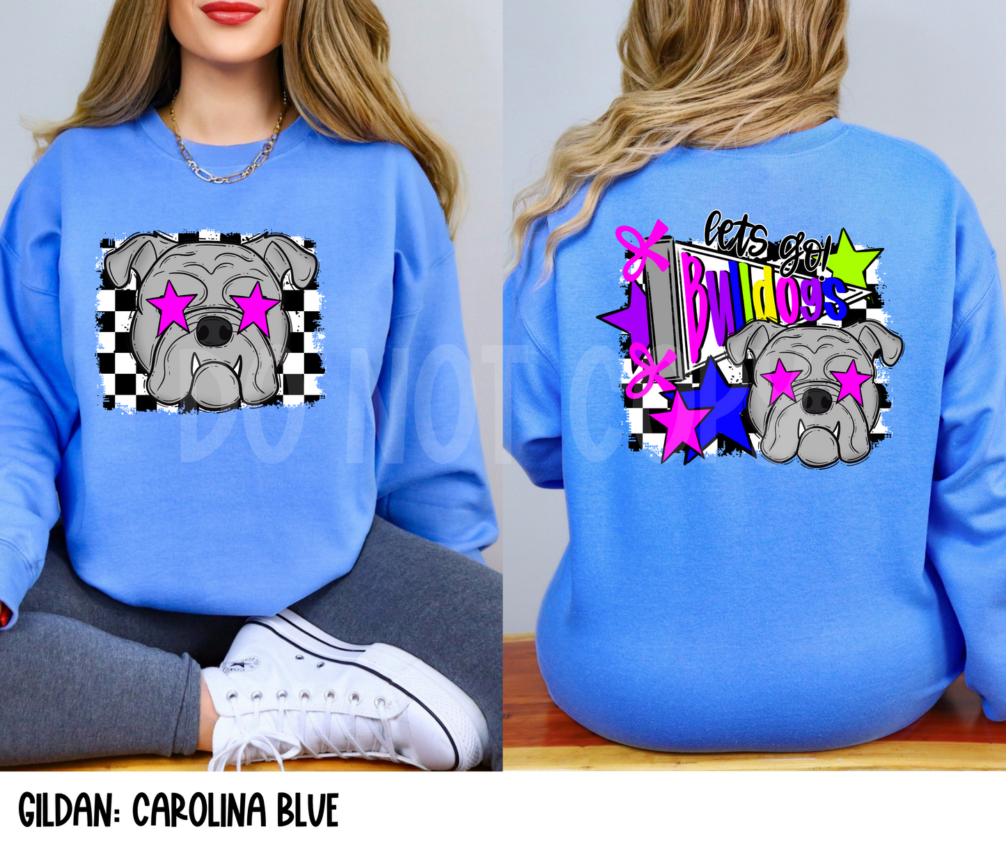 Bright Checkered Mascots (BACK- Dropdown)-DTF&UV