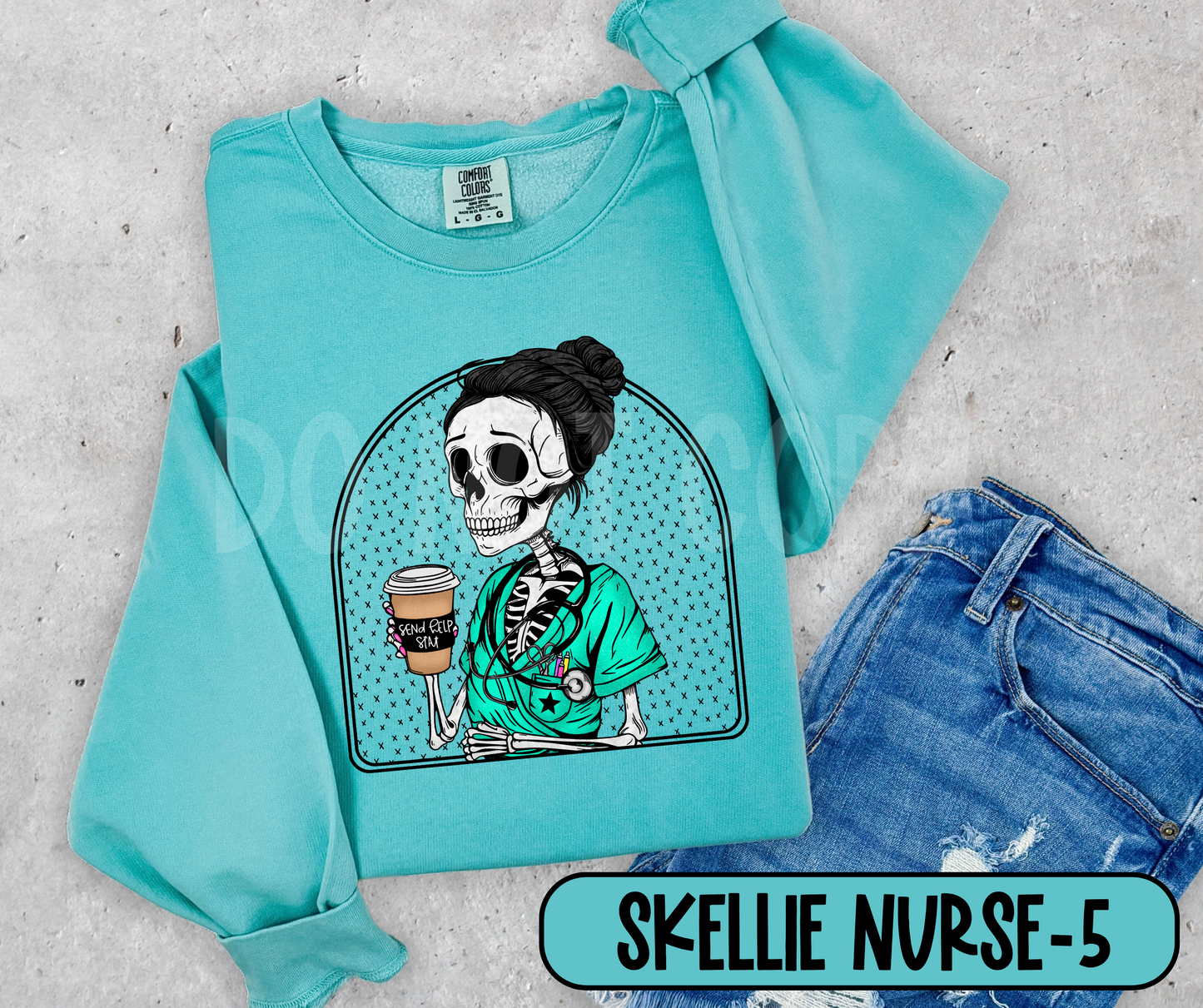 Skellie Nurse (5 hairstyles in this listing- DROPDOWN)-DTF