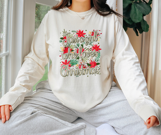 Just a Girl Who Loves Christmas-DTF