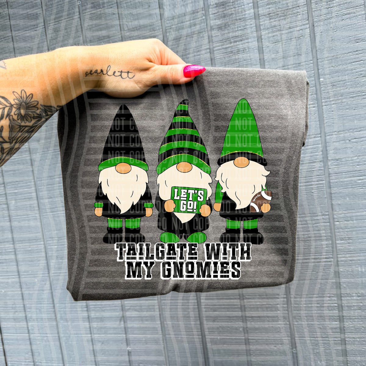 Tailgate with my Gnomies (DROPDOWN Colors)-DTF&UV