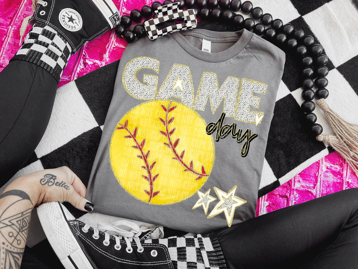 Game day sports balls NO BOWS (all in dropdown)-DTF