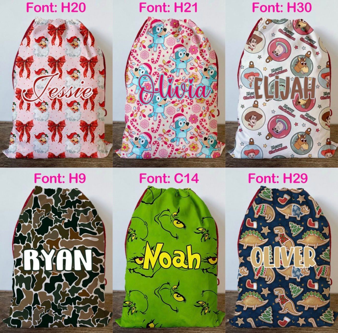 ABI custom Santa Sack -Pre Order