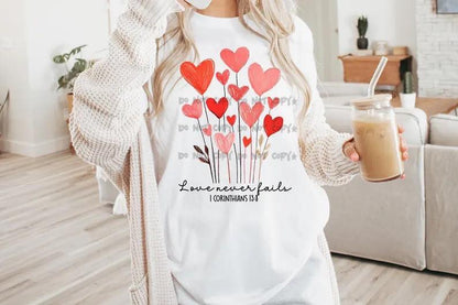 Love never fails hearts-DTF&UV