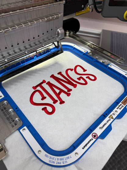 Custom Mascot/Any Name:  Embroidered