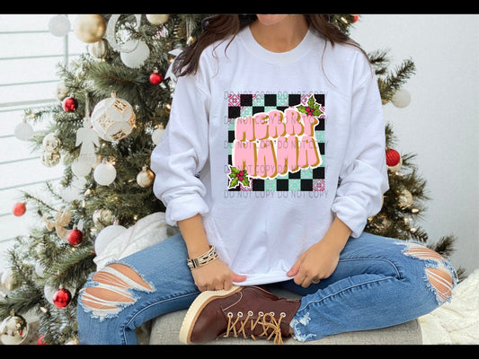Merry Mama Checkered - DTF