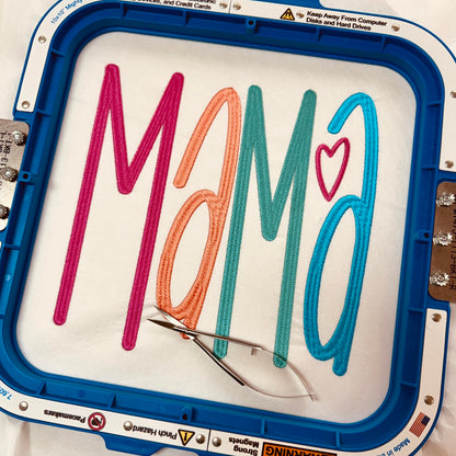Mama:  Embroidered