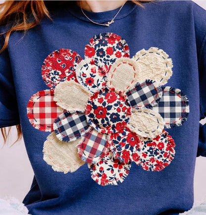 American patch flower -DTF&UV