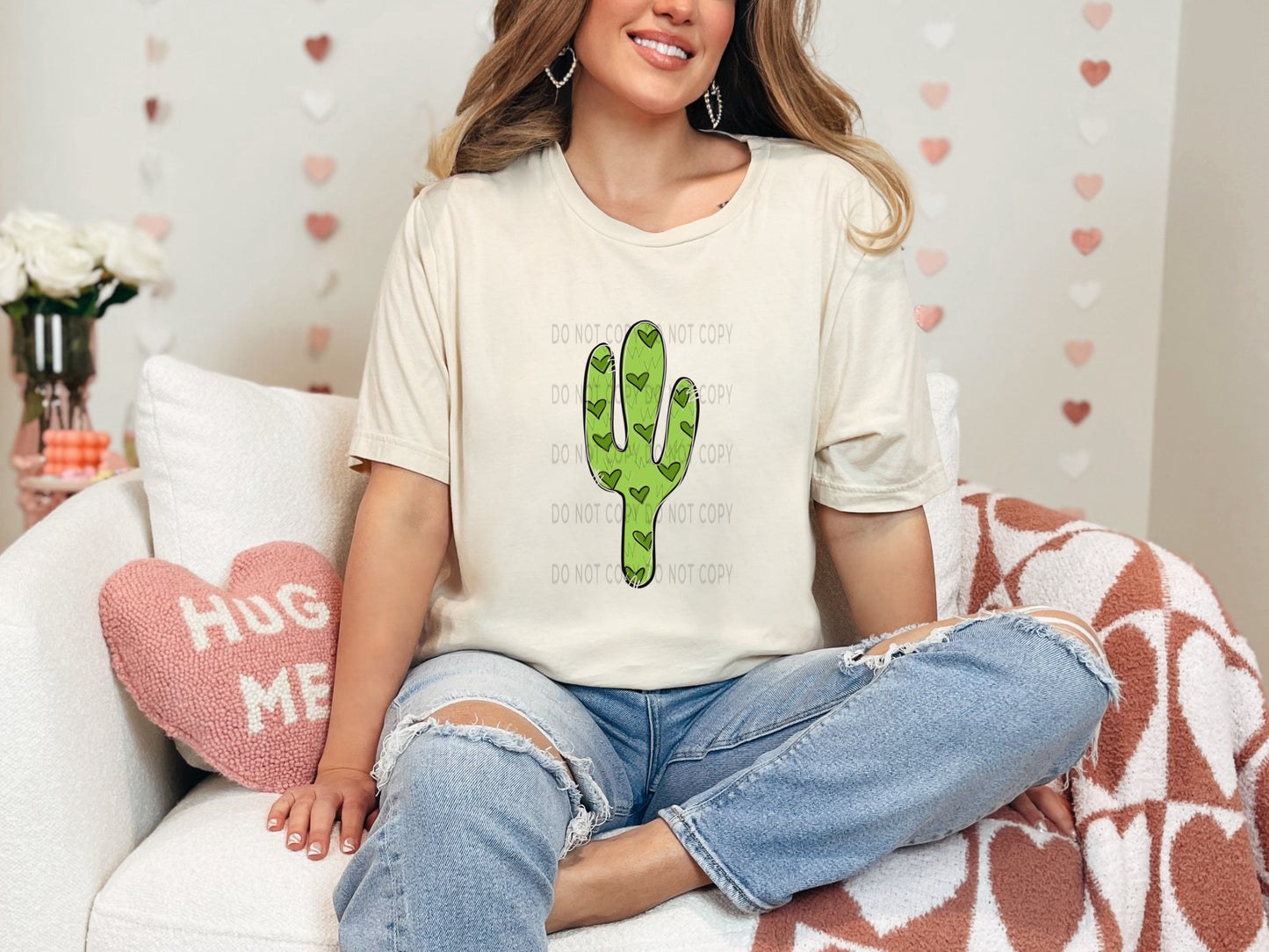 Valentine Cactus DTF