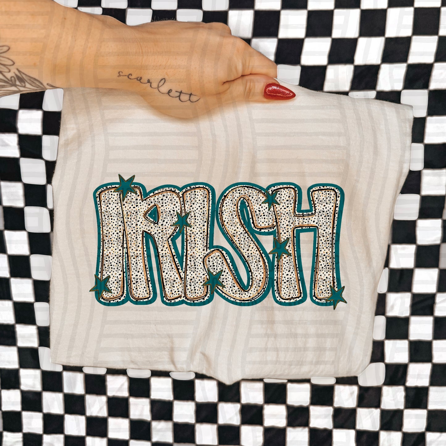 Teal Dotty (DROPDOWN MENU)-DTF&UV