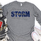 Storm faux blue sequin -DTF