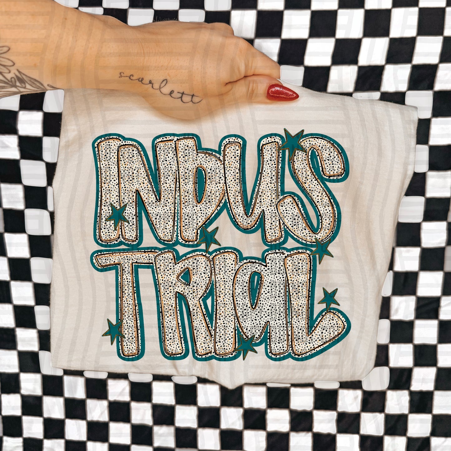 Teal Dotty (DROPDOWN MENU)-DTF&UV