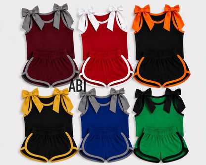 ABI Custom Bow Shirt and Shorts Set  -Pre Order