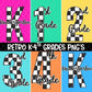 Retro School Grades black and white -(5 Options)-DTF