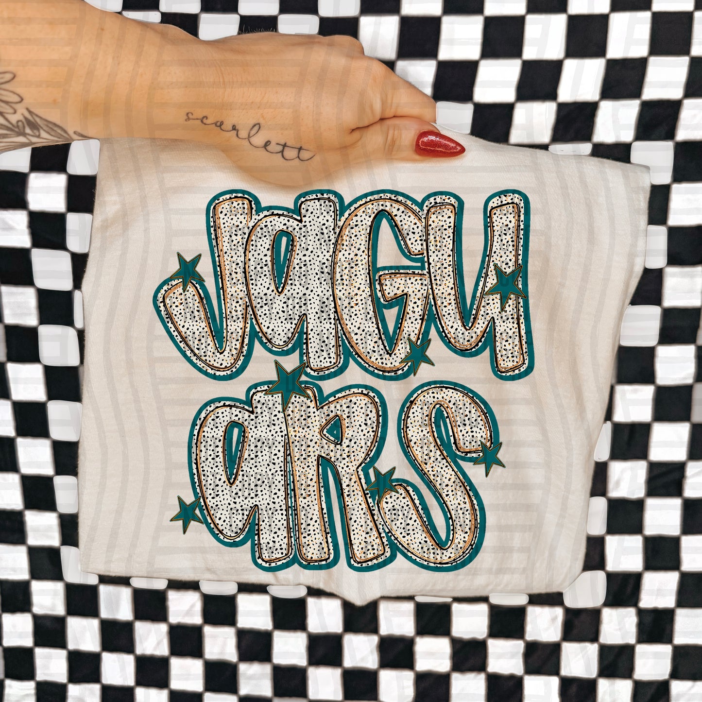 Teal Dotty (DROPDOWN MENU)-DTF&UV