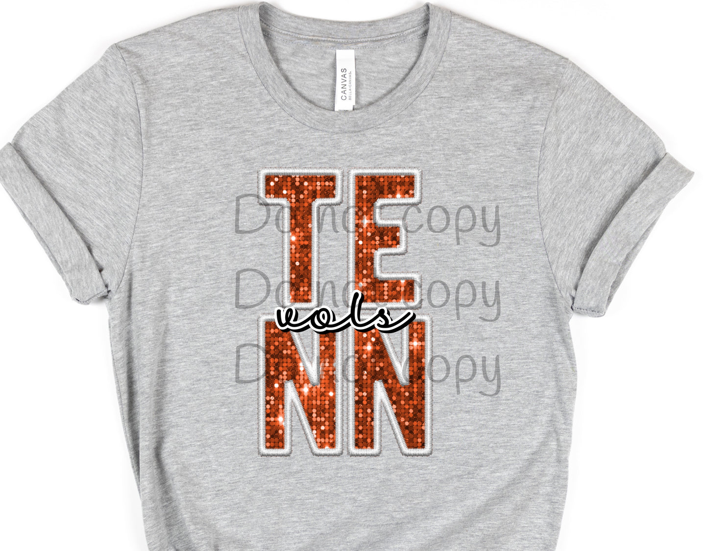 Tenn orange sequin vols-DTF