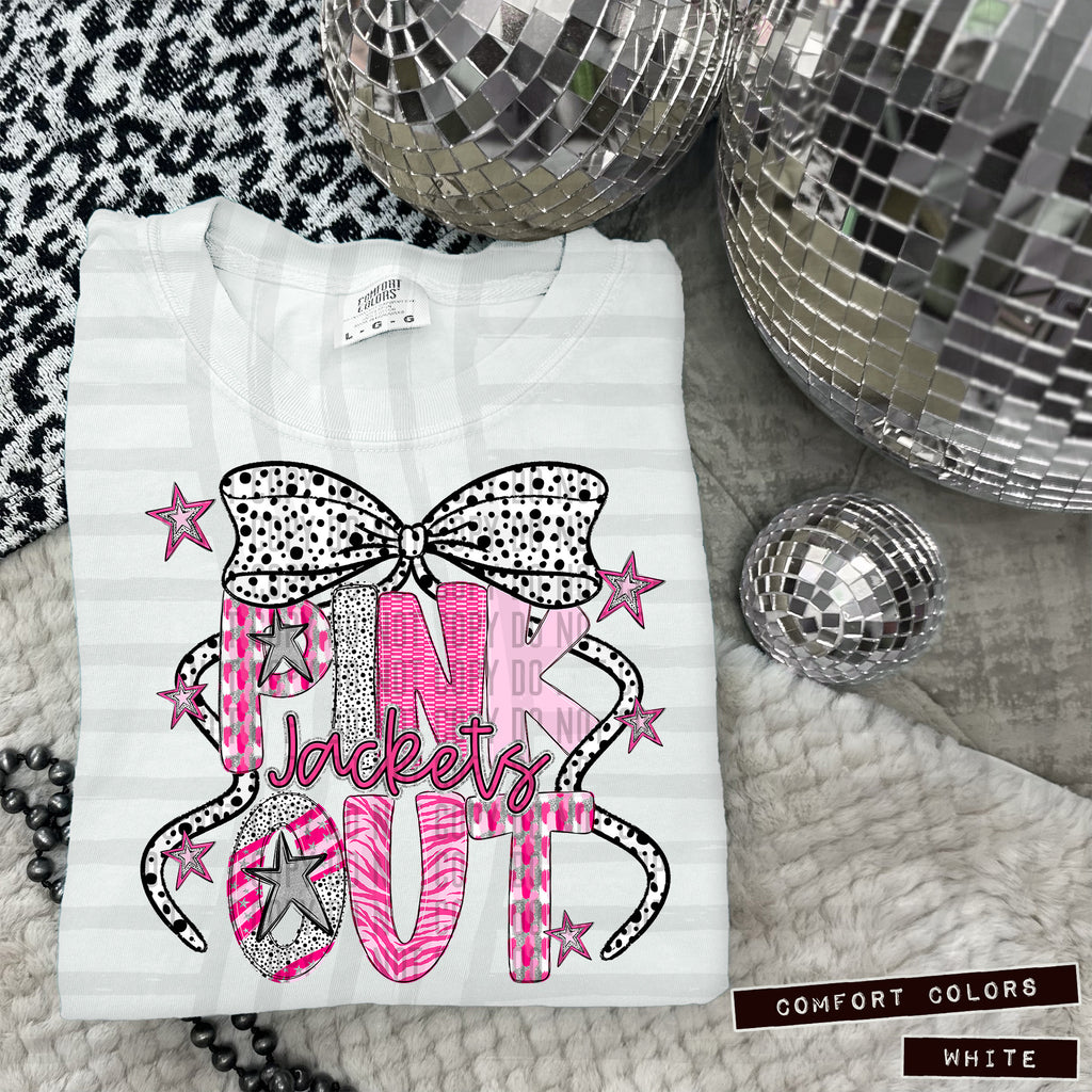 Pink out Silver- (DROPDOWN MASCOT)-DTF&UV