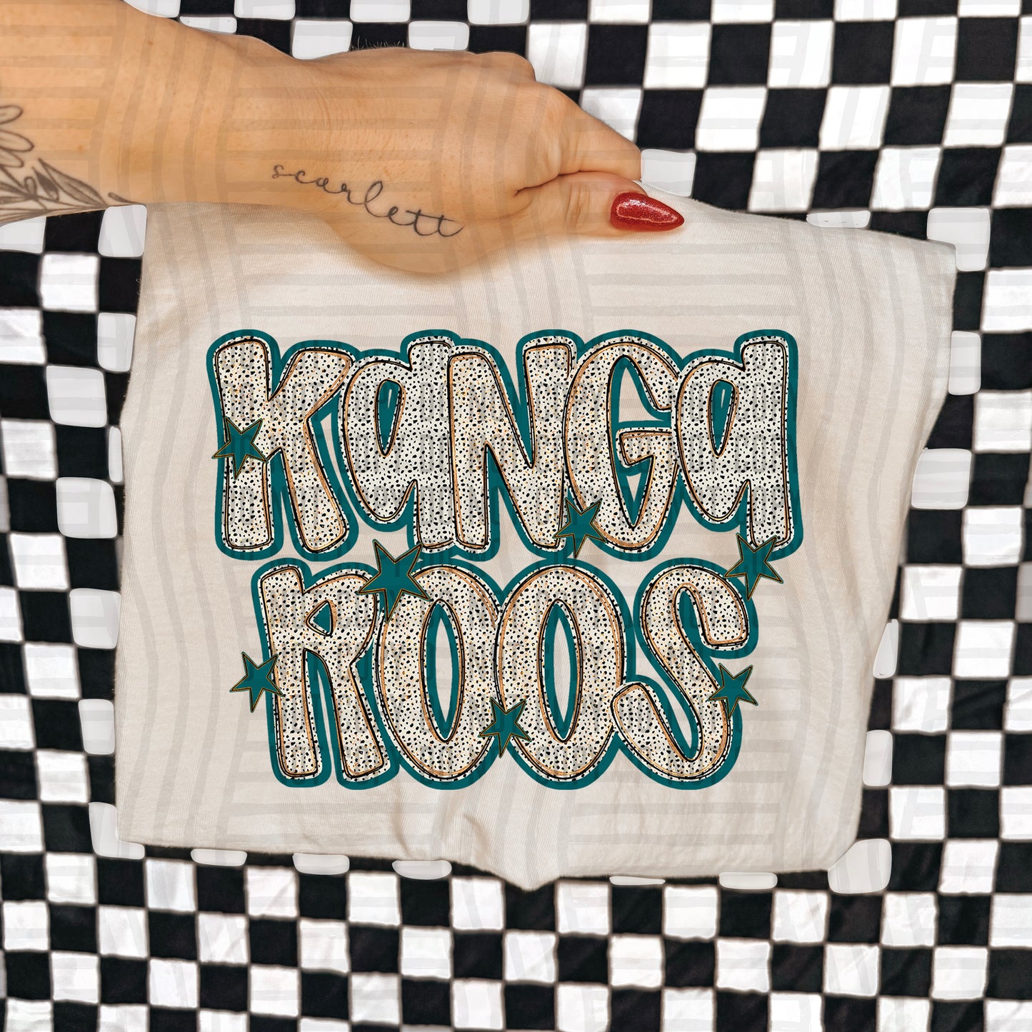 Teal Dotty (DROPDOWN MENU)-DTF&UV