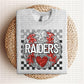 Baseball Mascots Faux Embroidery Checkered Sequins -DTF
