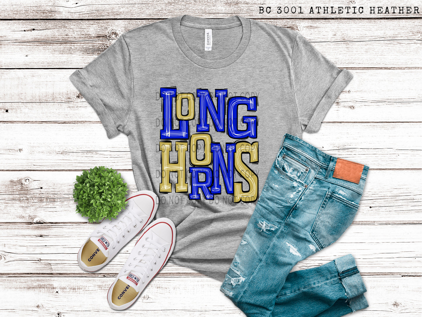 Longhorns Blue and Gold - DTF