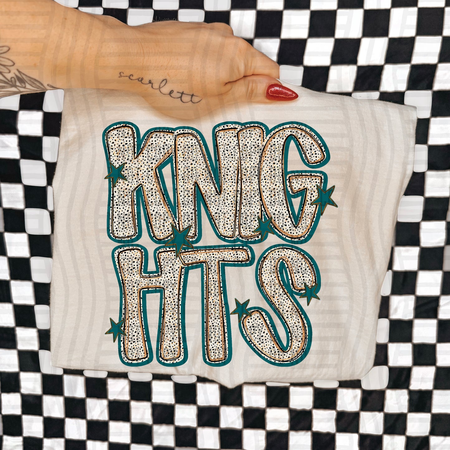 Teal Dotty (DROPDOWN MENU)-DTF&UV