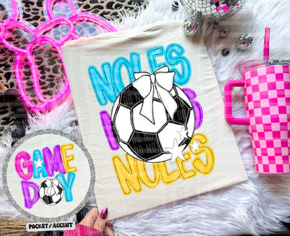 Bright Preppy Soccer(included FRONT AND BACK) DROPDOWN- DTF&UV