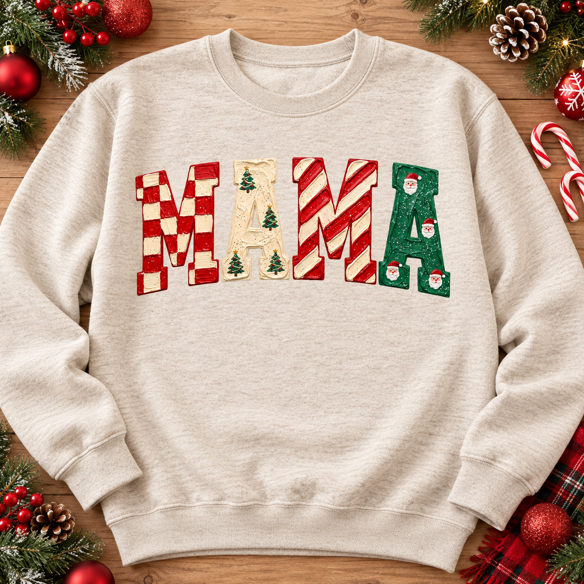Mama Christmas Font- DTF