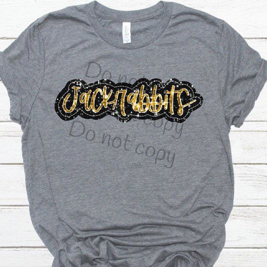 Jackrabbits sequin-DTF