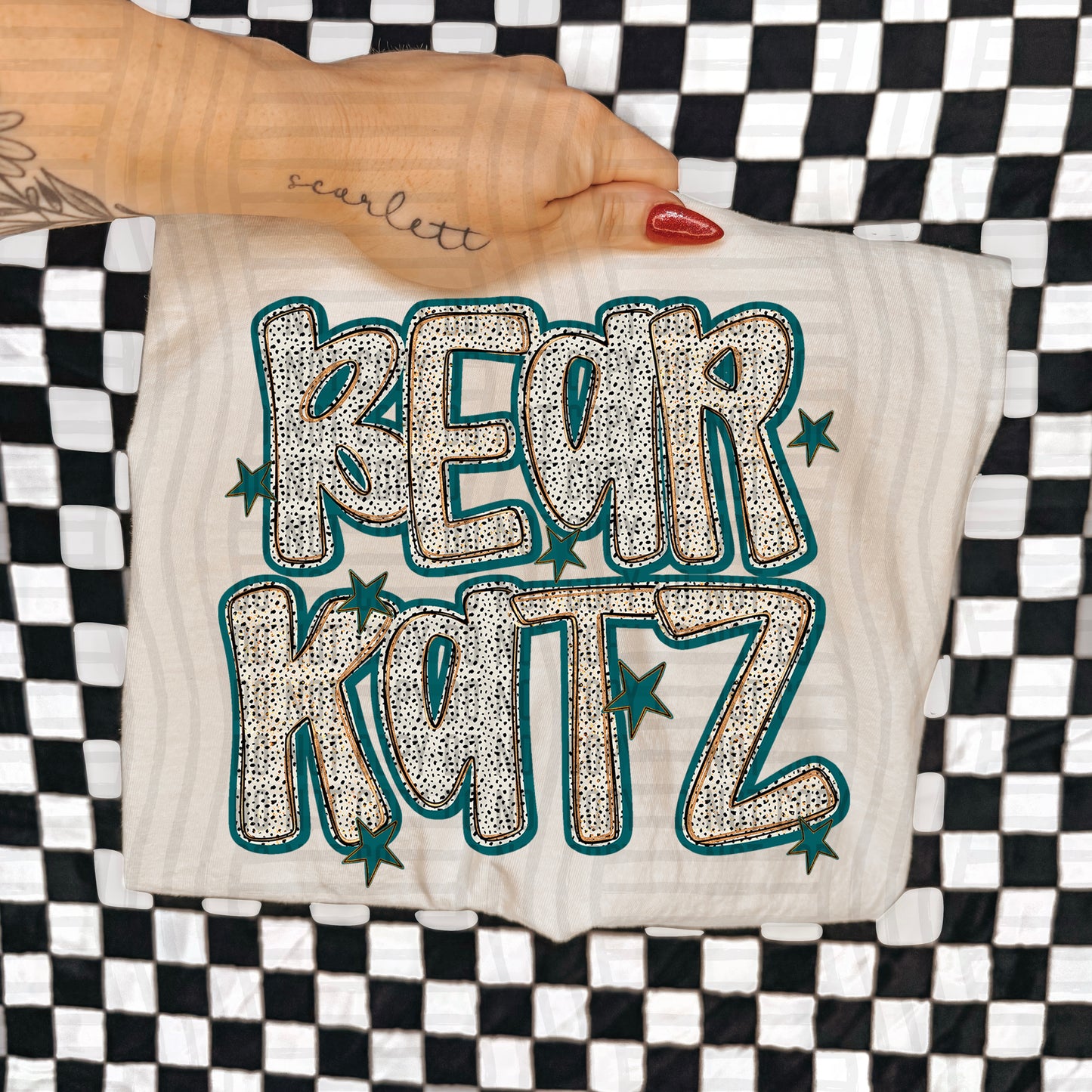 Teal Dotty (DROPDOWN MENU)-DTF&UV