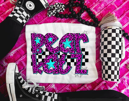 Pink Leopard Neon Mascots (dropdown)-DTF&UV