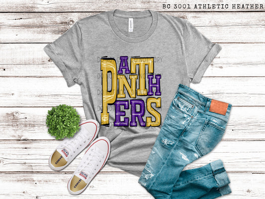 Panthers Purple and Gold - DTF