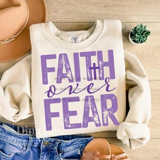 Faith over fear purple - DTF&UV