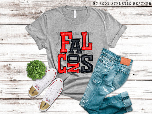 Falcons Red And Black - DTF