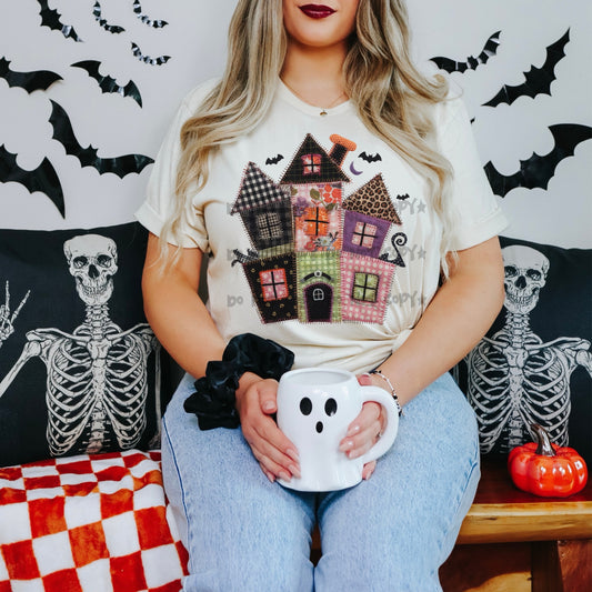 Patch haunted house -DTF&UV