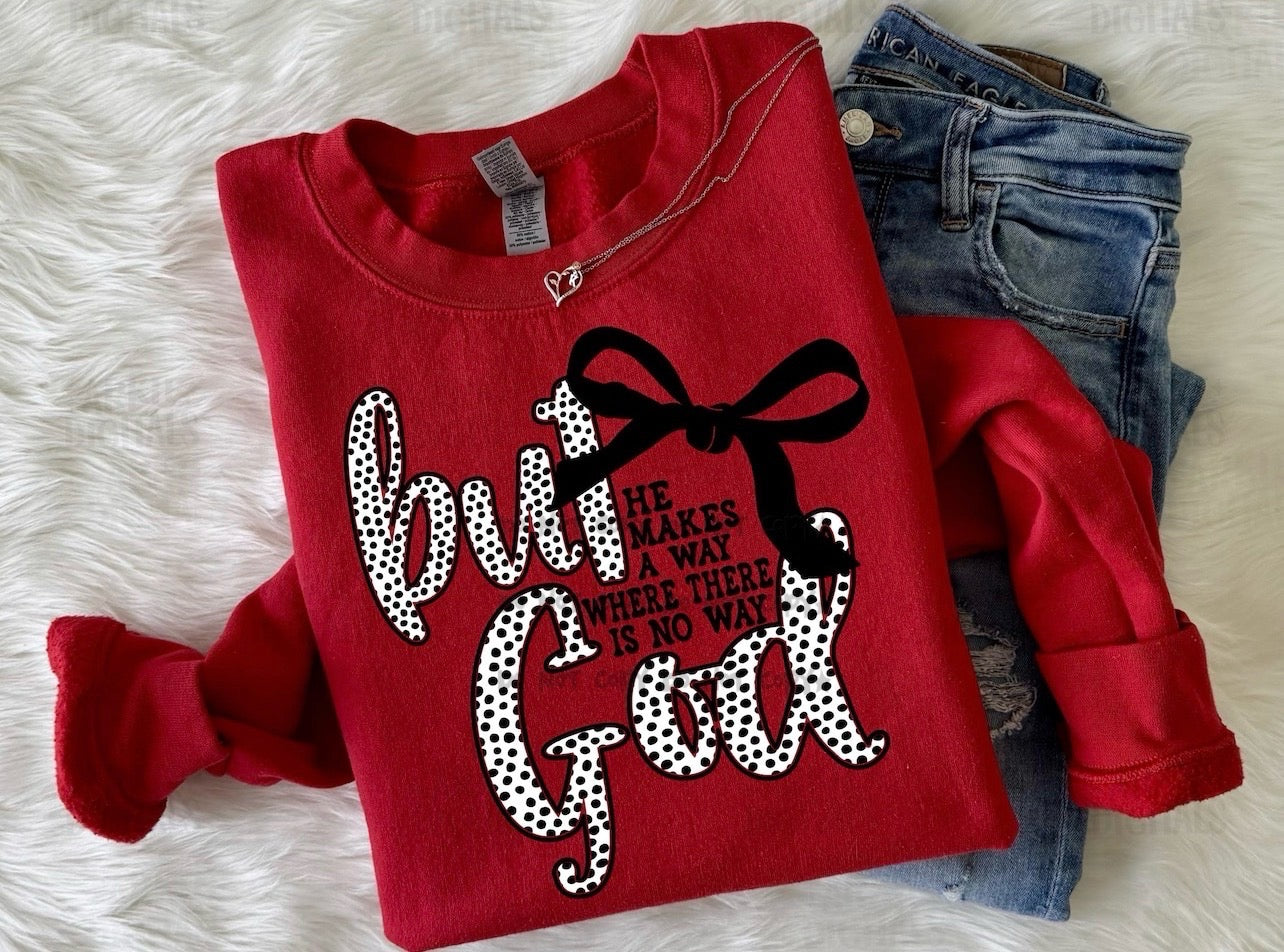 But God white with black dots-DTF&UV