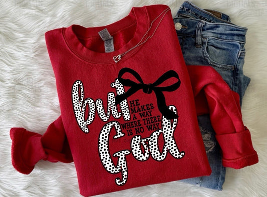 But God white with black dots-DTF&UV