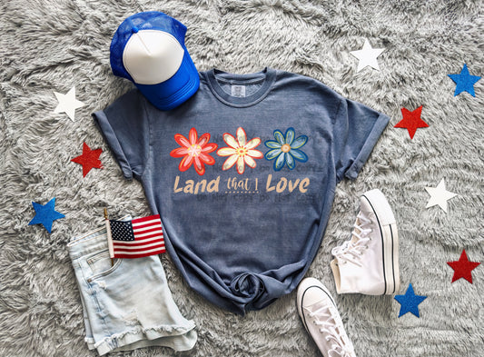 Land that I love flowers -DTF