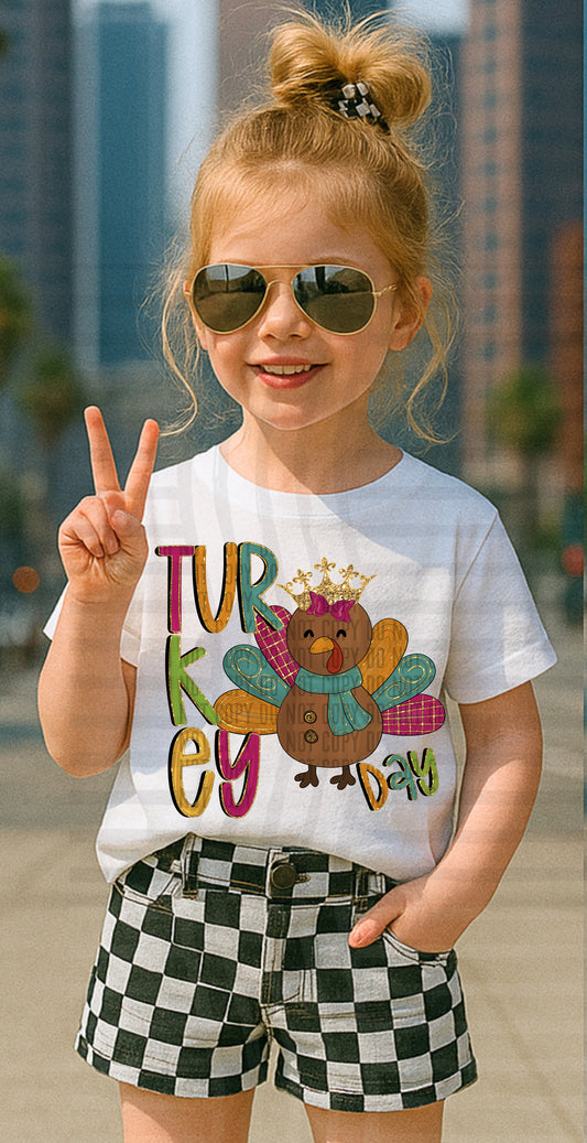 Turkey day princess crown-DTF&UV