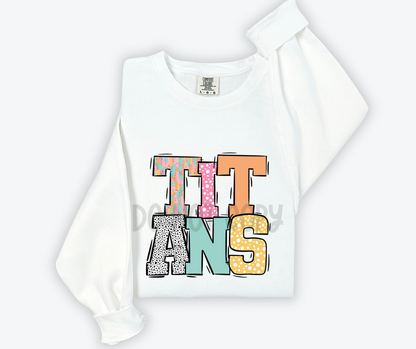 Pastel Stroke Varsity Mascots (ALL Mascots in this listing Dropdown)-DTF