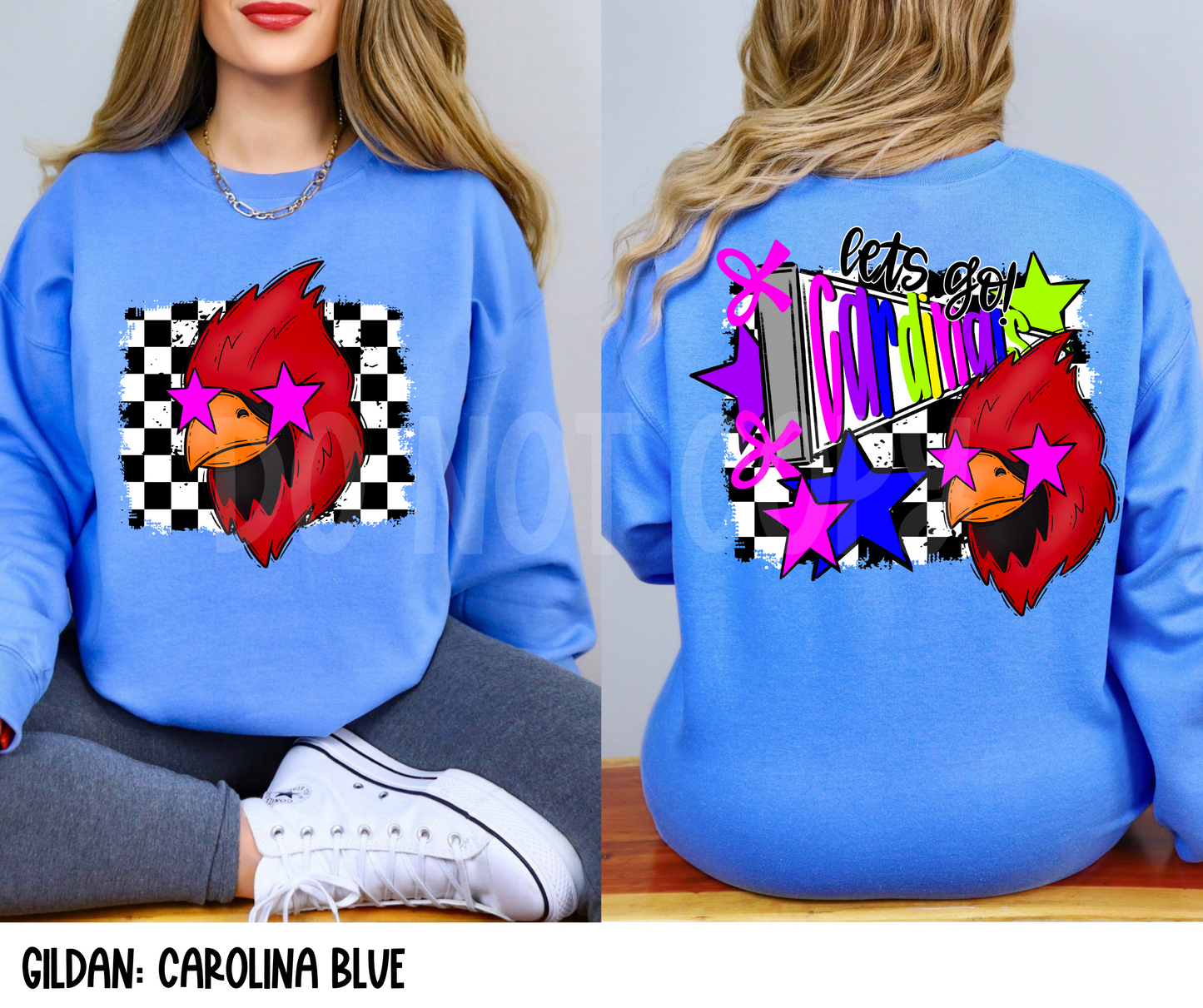Bright Checkered Mascots (BACK- Dropdown)-DTF&UV