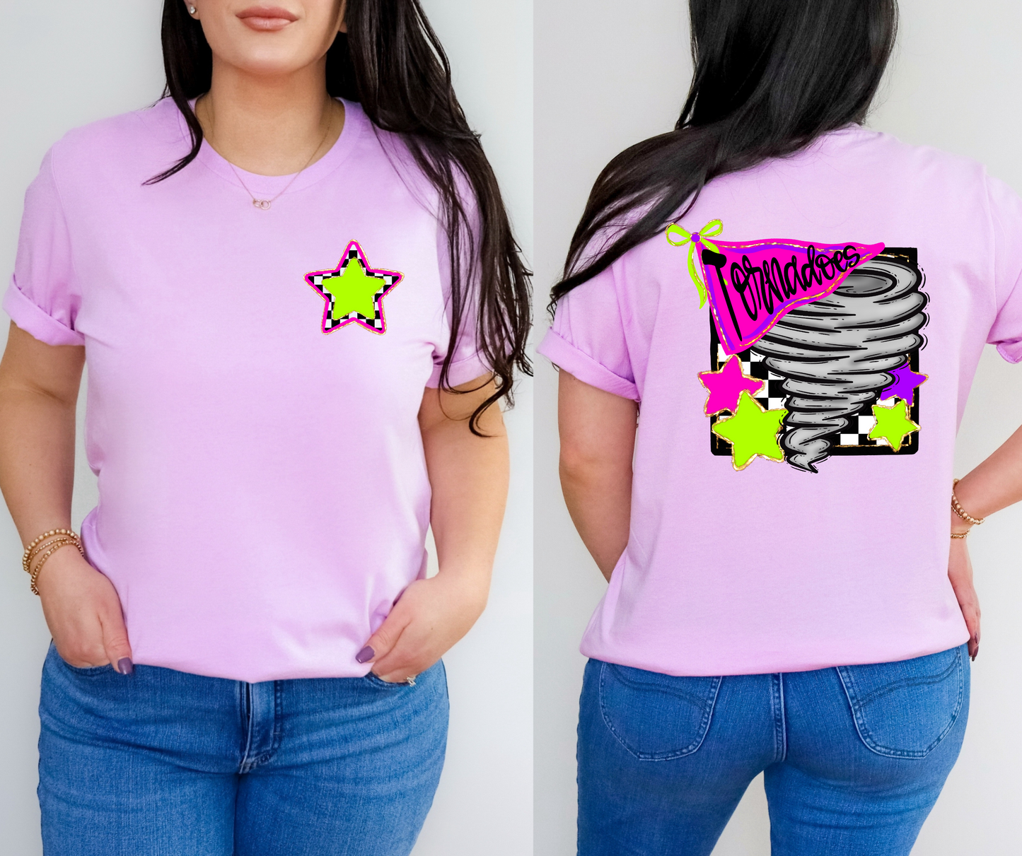 Neon Checkered Mascots(Dropdown)-DTF&UV