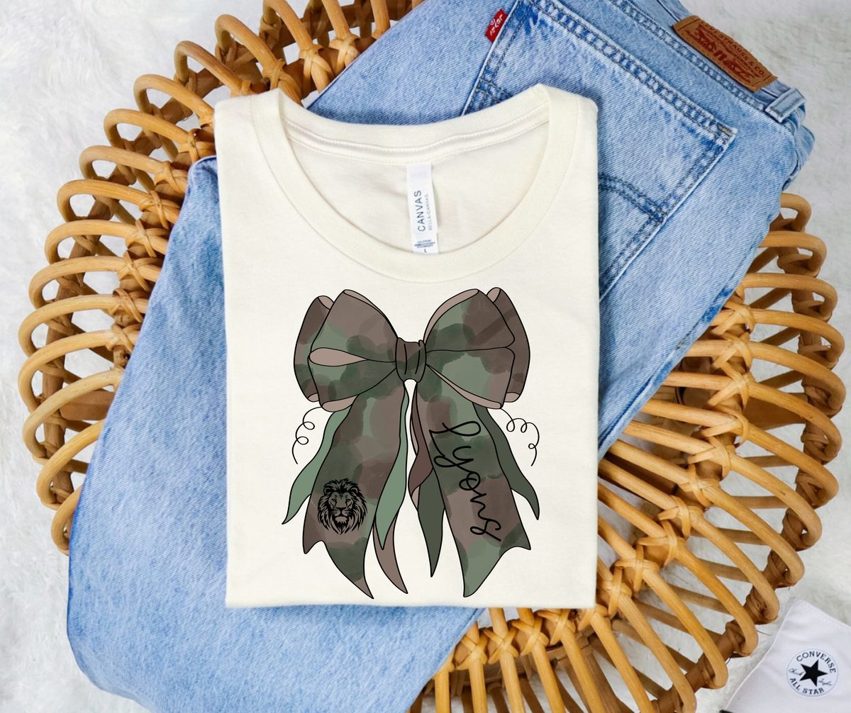 Mascot on Camo bow (Dropdown)-DTF&UV