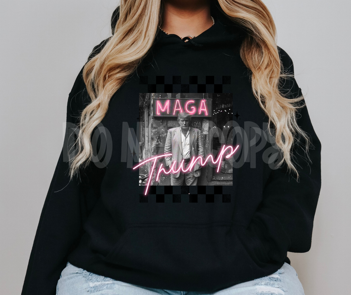 MAGA Trump Pink faux neon-DTF