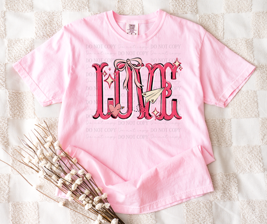 LOVE paper airplane-DTF&UV