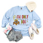 I’m Only Talking To My Dog Today Faux Embroidery Glitter -DTF