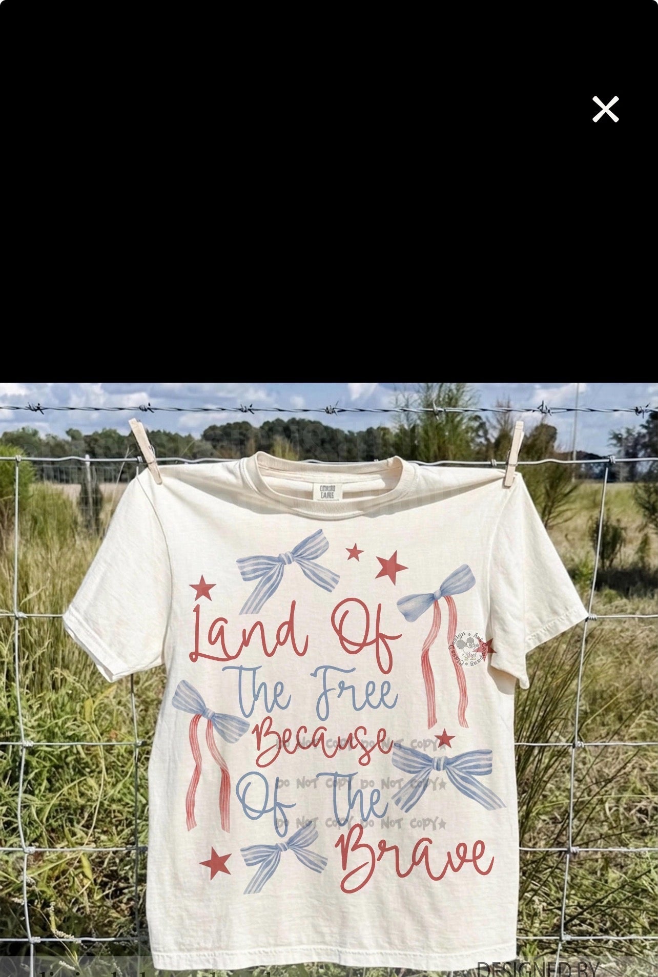 Bows Land of the free because of the Brave -DTF&UV